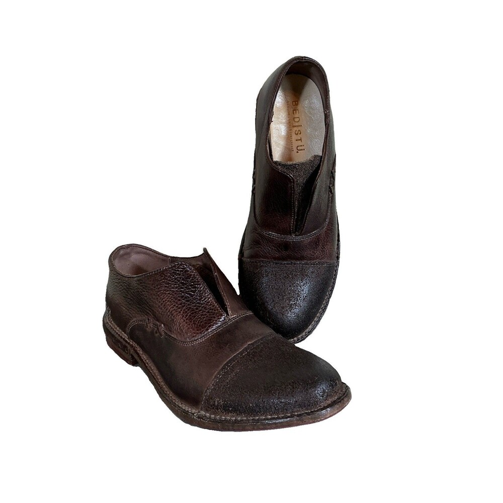 Bed Stu Womens Shoes 7 Brown Cap Toe Oxfords Cobbler Series Handcrafted Cap Toe